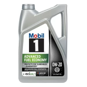Mobil 1 Advanced Fuel Economy Full Synthetic Motor Oil 0W-20, 5 Quart